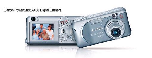 Canon PowerShot A700, A540, A530, and A430 Digital Cameras - Press Release-a430.jpg