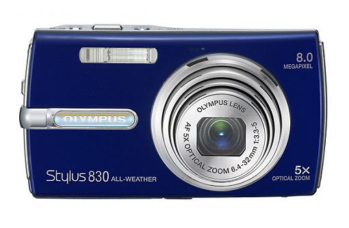 Olympus Stylus 820, Stylus 830 and Stylus 1200 Digital Cameras - Press Release-stylus830_blue_front.jpg