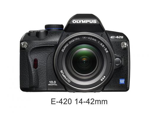 New Olympus E-420 DSLR - World's Smallest &amp; Lightest-e420_front.jpg