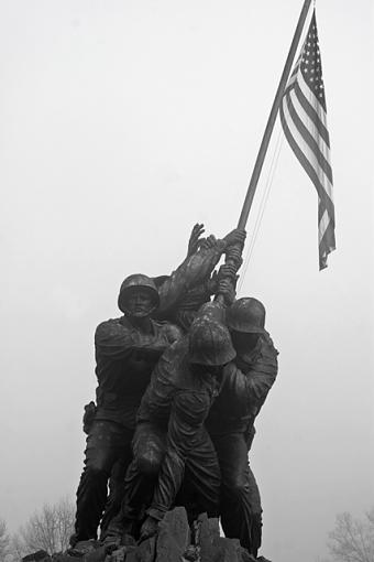Foggy Morning:Iwo Jima Memorial-iwo-bw.jpg