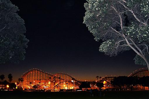 Belmont Park Rollercoaster-At Night-5013psr.jpg