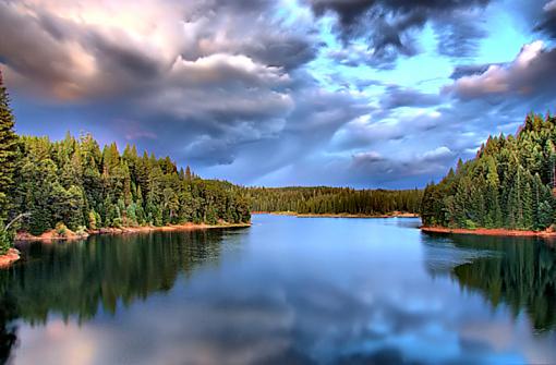 High Elevation Lake/Reflection/Clouds-sugarpine-10-04-09.jpg