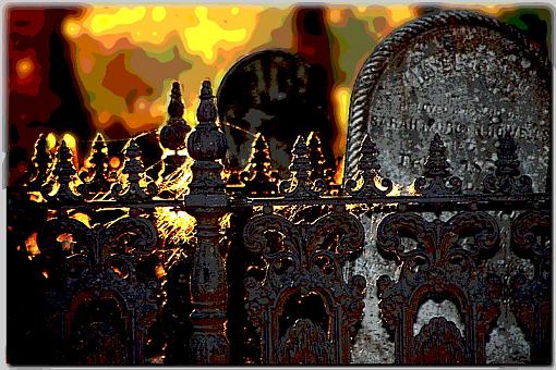 Cemetery at sunset-fhcemetery0260-grunge.jpg