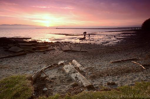 Pink sunset over the bay around low tide-littlesqualicumbeachjan2013sunset1.jpg