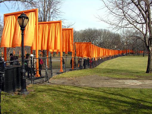 &quot; The Gates&quot; installation in Central Park, N.Y.C-long-winding-road.jpg